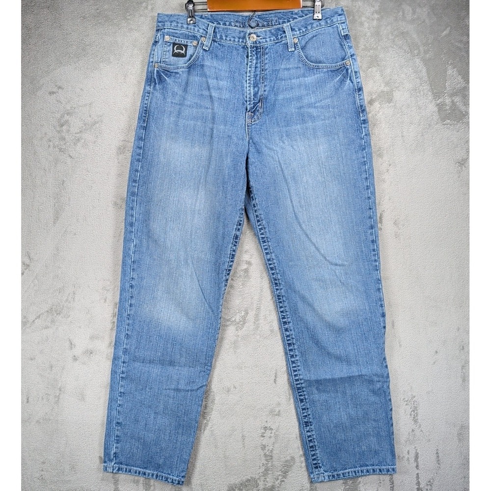 Cinch Black Label 2.0 Jeans Mens 36x34 (Act 36x33) Blue Relaxed Fit Bootcut